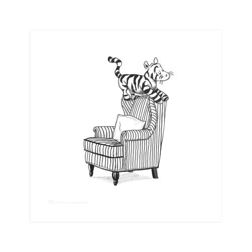 Tigger Lounging | Winnie The Pooh Disney Open Edition Children's Art Print by Stefanie Lane