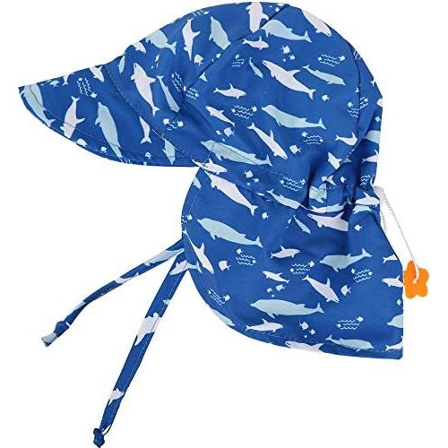SimpliKids UPF 50+ UV Ray Sun Protection Baby Hat w/Neck Flap & Drawstring