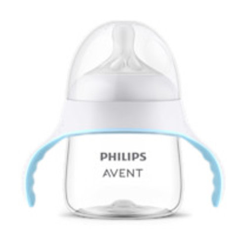 Philips Avent Natural Trainer Sippy Cup with Fast Flow Nipple and Soft Spout - Clear, 5 Oz
