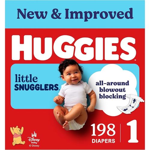 Huggies Little Snugglers Diapers Size 1, 198 Count (6 Packs of 33)