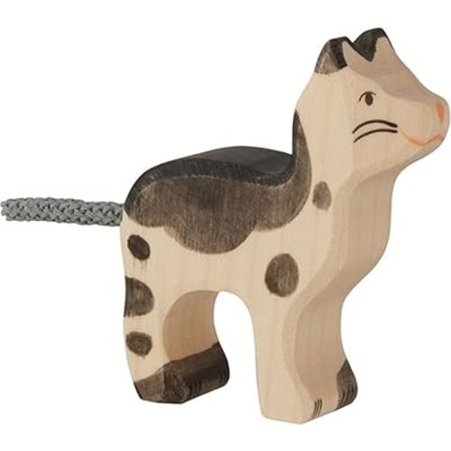 Holztiger Little Cat Toy Figure, Black/White