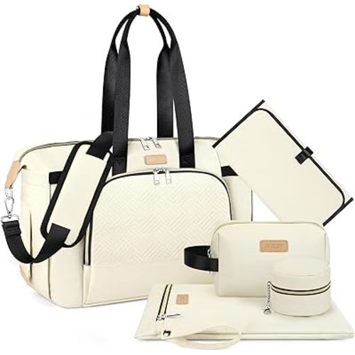 ITIEZY Diaper Bag Tote for Baby - Large Mommy Bag with Portable Changing Pad Pacifier Case, Hospital Bags Travel Baby Bag