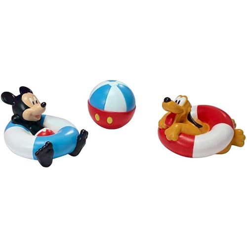 The First Years Disney Mickey Mouse Squirties Baby Bath Toys - Squishy Toddler Toys for Bath, Pool, and Everyday - 3 Count