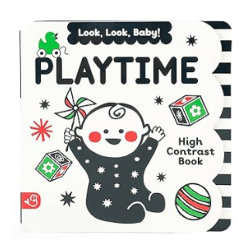 Look, Look, Baby! Playtime: Black and White High Contrast Tummy Time Book for Newborns