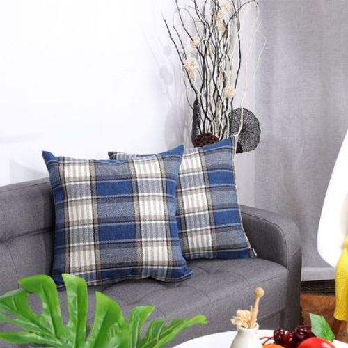 PiccoCasa Buffalo Check Plaid Square Throw Pillow Covers 2 Pcs