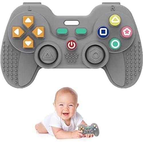 Hooku Silicone Teething Toys for Babies 0-6 Months, Teethers for Babies 6-12 Months, Remote Teether for Baby, Sensory Toys for Babies, Baby Chew Toys