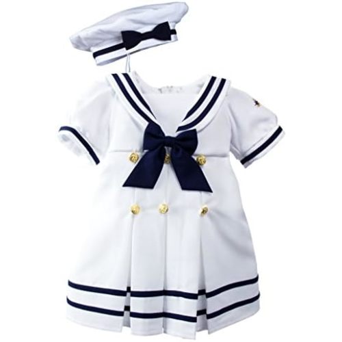 Spring Notion Baby Toddler Girls Nautical Sailor Dress with Hat