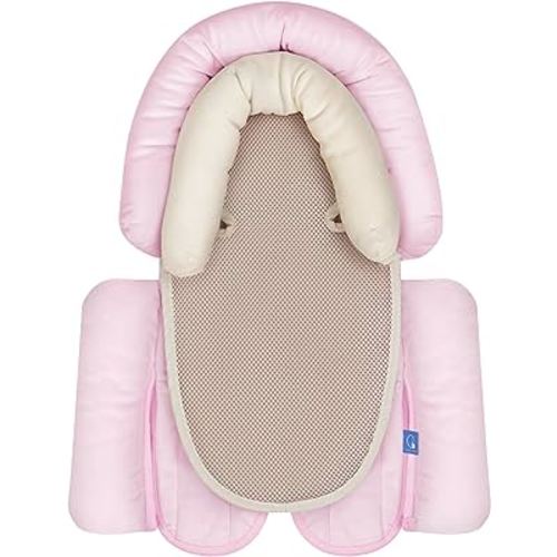 COOLBEBE Upgraded 3-in-1 Babybody Support for Newborn Infant Toddler - Extra Soft Car Seat Insert Cushion Pad, Perfect for Carseats, Strollers, Swings, Pink