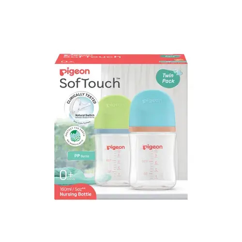 Pigeon Nursing Bottle Pp 160Ml Twincolourcap | Baby Bunting AU