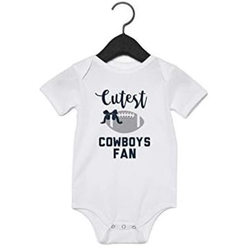 GKrepps Cutest Cowboys Fan Baby Boy Girl Onesie Newborn Organic Bodysuit Romper