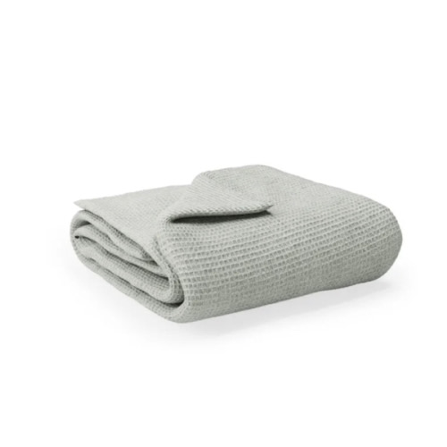 Organic Sage Waffle Baby Blanket