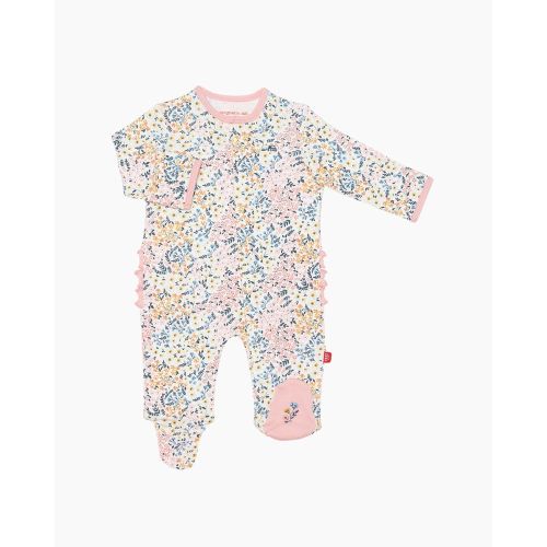 LS CHELSEA FLORAL RUFFLE FOOTIE