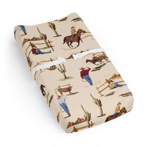 Sweet Jojo Designs Boy Changing Pad Sheet Wild West Cowboy Multicolor