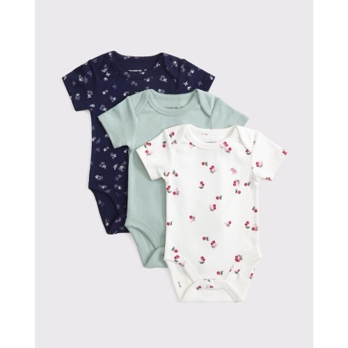 3-pack baby essential icon bodysuits