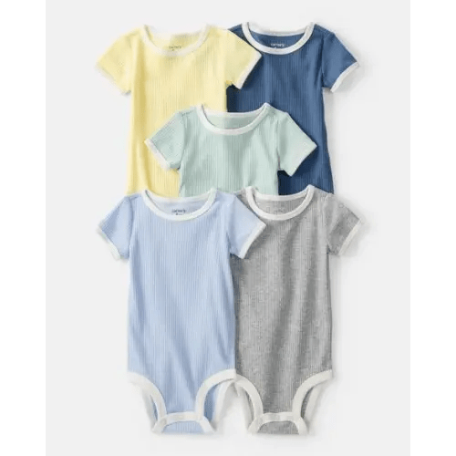 Baby 5-Pack Multipack Bodysuits - Blue/Yellow/Green | Carter's