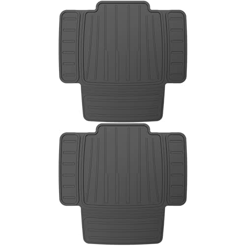 insefocc TPE Car Seat Protector for Child Car Seat, Waterproof Anti‑Slip No Imprints Car Seat Cover, Universal Booster Seat Protector for Baby & Pet, BPA‑Free Under Seat Car Mat(Black 2pc)