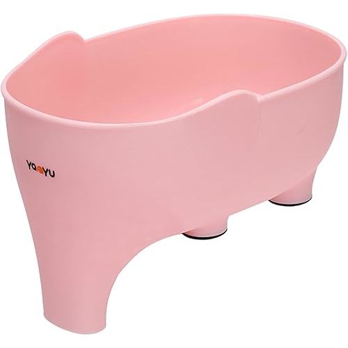 Vegetable Washing Basket with Elephant Drainage for Fruits, Pasta, Noodles - Kitchen (Pink)