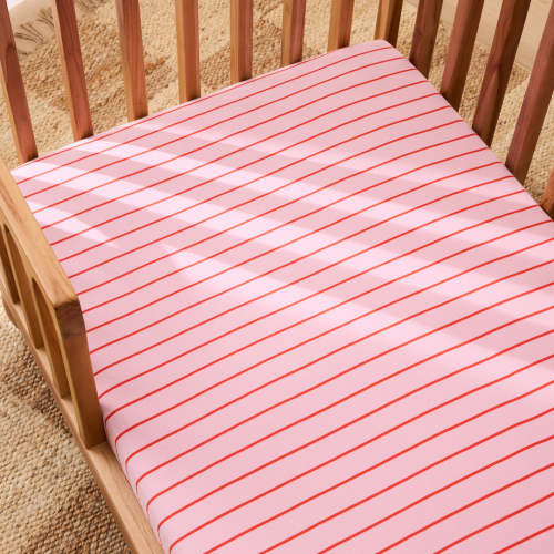 Miller Jersey - Maye Stripe Cot Fitted Sheet | Sheet Society
