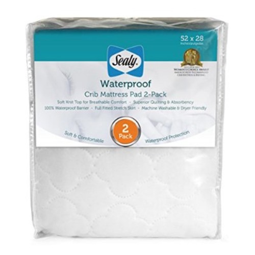 Sealy Waterproof Mattress Cover, White, 2 Pack