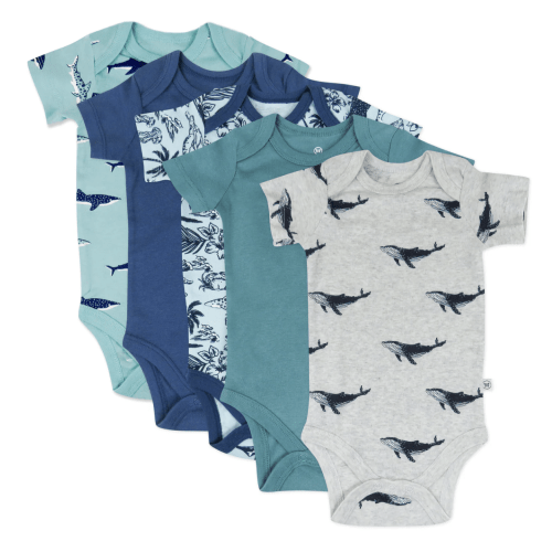 5-Pack Organic Cotton Short Sleeve Bodysuits | Honest Baby Clothing