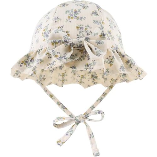 Summer Baby Hats for Girls Cotton Infant Sun Hat Bowknot Toddler Bucket Hats 0-2 Years
