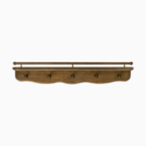 Namesake Liberty 31" Wall Shelf with Hooks - Natural Walnut