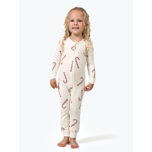 Modern Moments by Gerber Neutral Super Soft Hacci One-Piece Christmas Pajamas, 0/3 Months - 5T