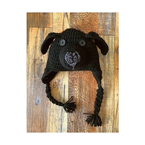 Crochet Chocolate Lab Hat