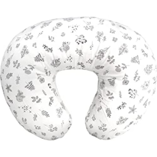 LAT Nursing Pillow for Breastfeeding,100% Cotton Removable Cover,Ergonomic Breast Feeding Pillows for Mom and Baby,Machine Washable(Plant)