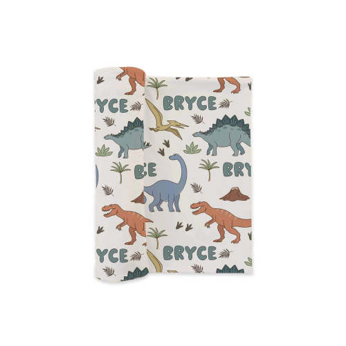Dino Dude Personalized Swaddle Blanket