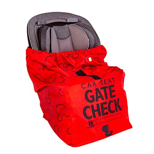 J.L. Childress Disney Baby Gate Check Travel Bag for Car Seats, Mickey | AirTag compatible, Mickey Mouse Gate Check Bag keeps baby car seats clean, protected & identifiable for airport gate check