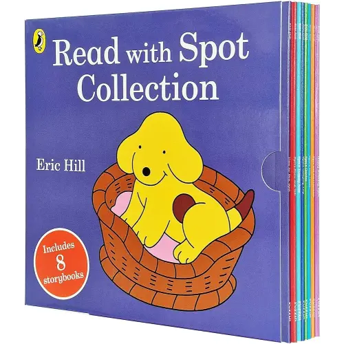 Read with Spot Collection 8 Storybooks Set(Happy Birthday Spot!, Spot and his Grandma, Spot's New Game, Spot's Garden, Spot's Camping Trip, Spot's Tummy Ache, Spot's Show-and-Tell & Time For Bed Spot)