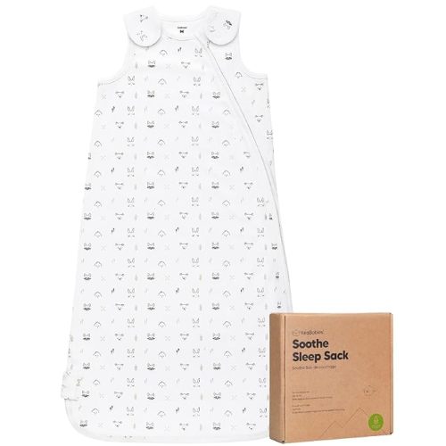 2-Pack Organic Baby Sleep Sacks, 100% Cotton - Soft & Breathable 0.5TOG Baby Wearable Blanket, Toddler Sleeping Sack 6-18 Months, Easy to Wear Transitional Swaddles for Newborns, Infants (Glacier, M)