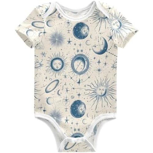 ALAZA Highland Cow Infant Baby Short Sleeve Bodysuits Cotton Newborn One-piece Clothes Comfort Romper Outfit