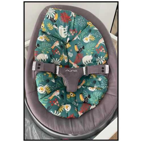 Nuna Leaf pillow with jungle print, thickly filled!