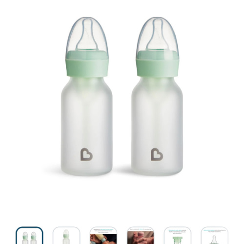 Bond™ Silicone Glass Bottle 4oz or 8oz, 2pk | Munchkin