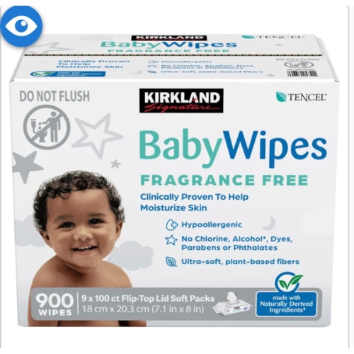 Kirkland Signature Baby Wipes Fragrance Free