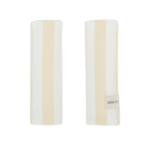 Stroller Strap Protector - Butter + White
