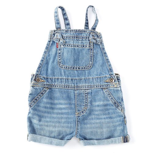 Levi's® Baby Girls Spaghetti-Strap Denim Shortall