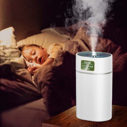 Top Fill Humidifiers for Bedroom, 1.1L Tank for Large Room, Easy to Fill & Clean,4 Gears Quiet Cool Mist Air Humidifier with Night Light for Home Baby Nursery & Plants, Auto Shut-of