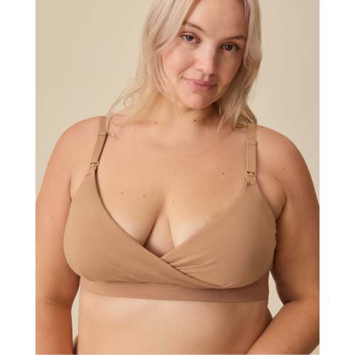 SoftStretch Cotton Nursing Bra | Buff - Kindred Bravely