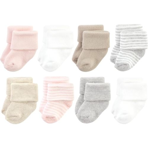 Hudson Baby Baby 8-pack Cotton Rich Newborn and Terry Socks