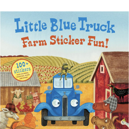Little Blue Truck Farm Sticker Fun!: A Cheerful Farm Animal Activity Book About Fall Fun, New Friends, and Stickers