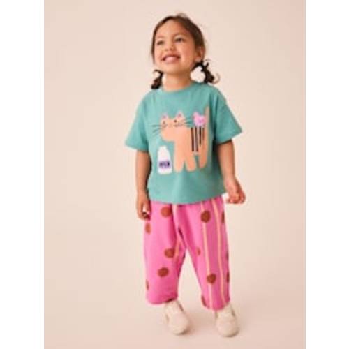 Buy Green Cat Short Sleeve T-Shirt and Barrel Trousers Set (3mths-7yrs) from Next USA