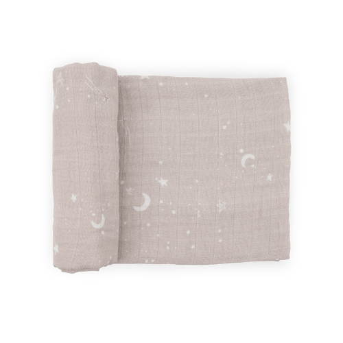 Organic Cotton Muslin Swaddle Blanket - Moon Dust