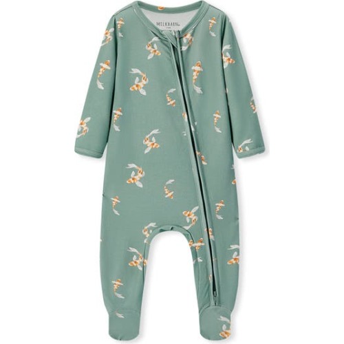 Cotton Stretch Zipper Footed Romper, 3-6M