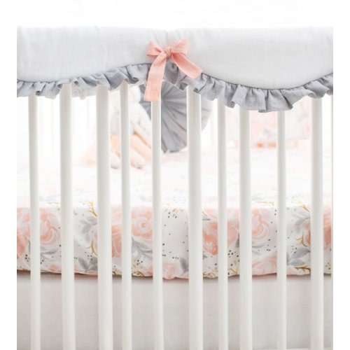 Briar Rose Floral Crib Rail Cover
