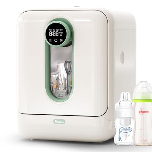 IAGREEA Baby Bottle Washer, All-in-One Sterilizer and Dryer for Bottles | Nozzles on Top and Bottom, UV Sterilizer, Pump Parts & Baby Essentials, Replaces Hand Washing, BPA-Free, 72-Hour Storage