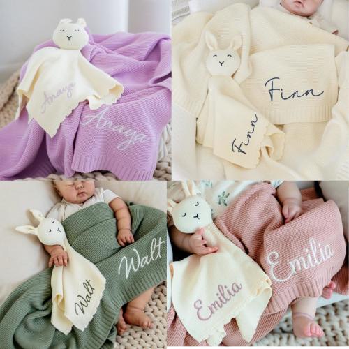 Custom Gift Set 2 pcs for Baby, Custom Blanket/Toy, Baby gift blanket, Birthday gift, Baby girl gift, Baby boy gift, Baby shower Gift set.