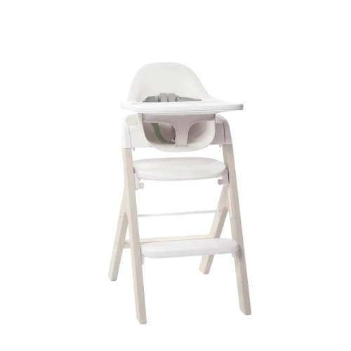 Mockingbird High Chair, 2.0, Pebble Beech, White